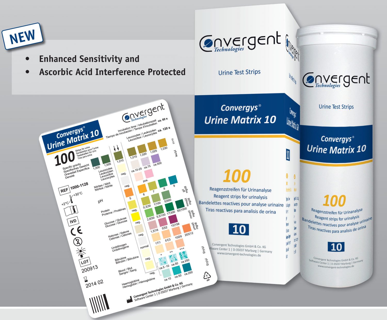 نوار تست ادرار Convergys | قیمت و خرید Urine Test Strip 10 پارامتر