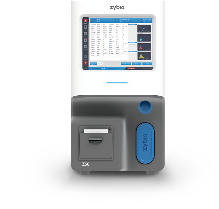 خرید و قیمت دستگاه سل کانتر 5 دیف ZYBIO Z50 | آنالایزر هماتولوژی سریع و دقیق